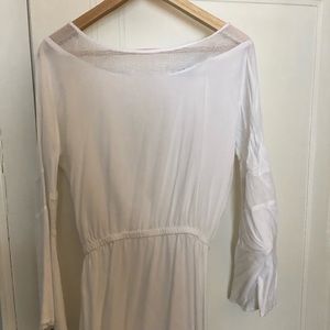 White Swim Cover Up with tassels- Size S